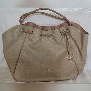 Authentic Micheal Kors Gold Shimmer Large Tote